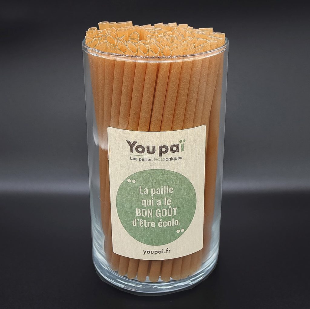 Paille à usage unique en canne à sucre 6x140 mm (lot de 500 unités) -  Youpai